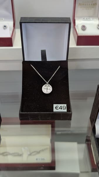 Crystal Cluster Pendant, Silver