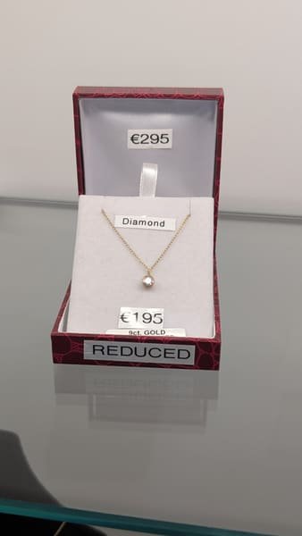 Diamond Solitaire Pendant, 9ct Gold