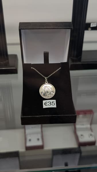 Madonna Medal Pendant, Silver