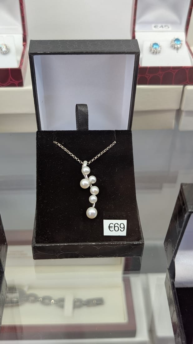 Pearl Cluster Pendant, Silver, Pearl